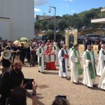 Inizio processione dal sagrato della chiesa di San Sisto